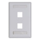 Station ID Faceplate with 2 Ports for EZ®/HD Style in Single Gang - White, 10-Pack IC107S2TWH Station ID Faceplate with 2 Ports for EZ®/HD Style in Single Gang - White, 10-Pack IC107S2TWH